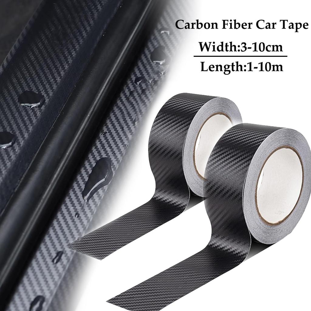 3CM-10CM Width 1-10M Carbon Fiber Car Tape Protection Film Vinyl Tape Roll DIY Anti Scratch Guard for Auto Door Sill Side Mirro