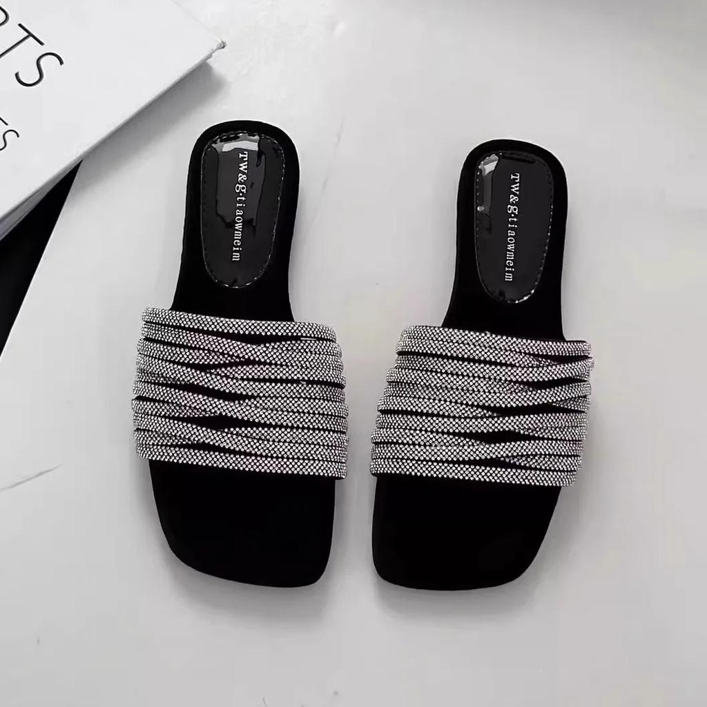 Fashion Slippers Women's Summer 2025 New Flat Sandals Women's Casual Beach Slippers Fashion Women's Shoes Zapatos De Mujer