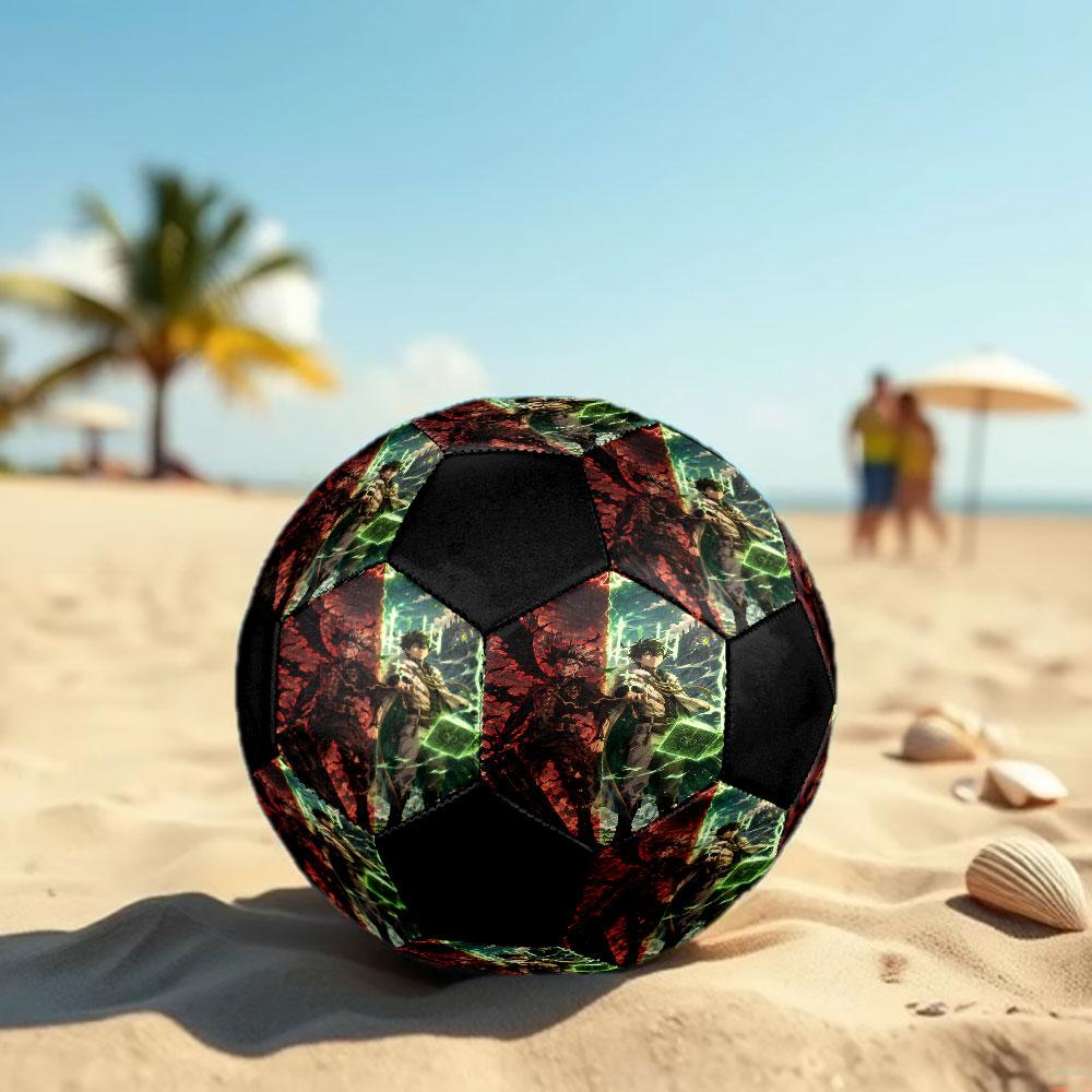 1pc Black Clover Soccer Ball Size 5 Indoor Soccer Ball Fashion Colorful Backyard Game - Great For Sports Fans Gift HE1