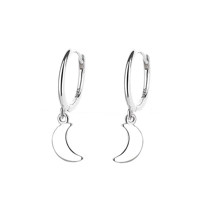 Plain Circle Simple And Generous Earrings Women'S Niche Design Sense Men'S Cross Love Ear Buckle Earrings Men