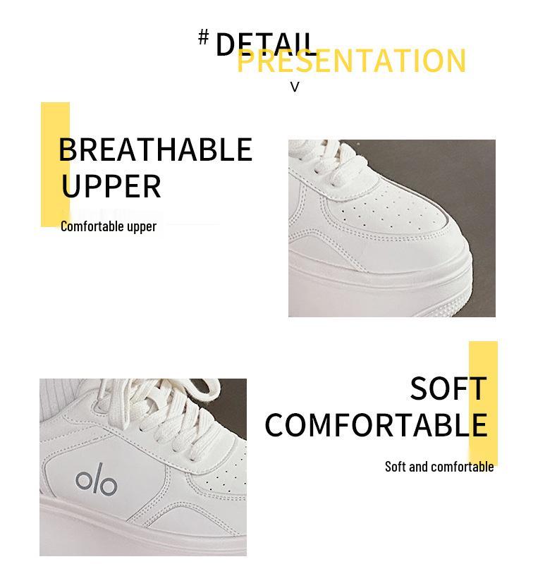 European Style Genuine Leather Thick-Soled White Sneakers - Summer 2025 Trend: Comfortable, Casual, Fashionable Sports Shoes