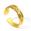 Stainless Steel Rings Minimalist Geometric Hollow Open Ring Retro Design Sense Ring For Women Zircon Gifts Everyday Wear New