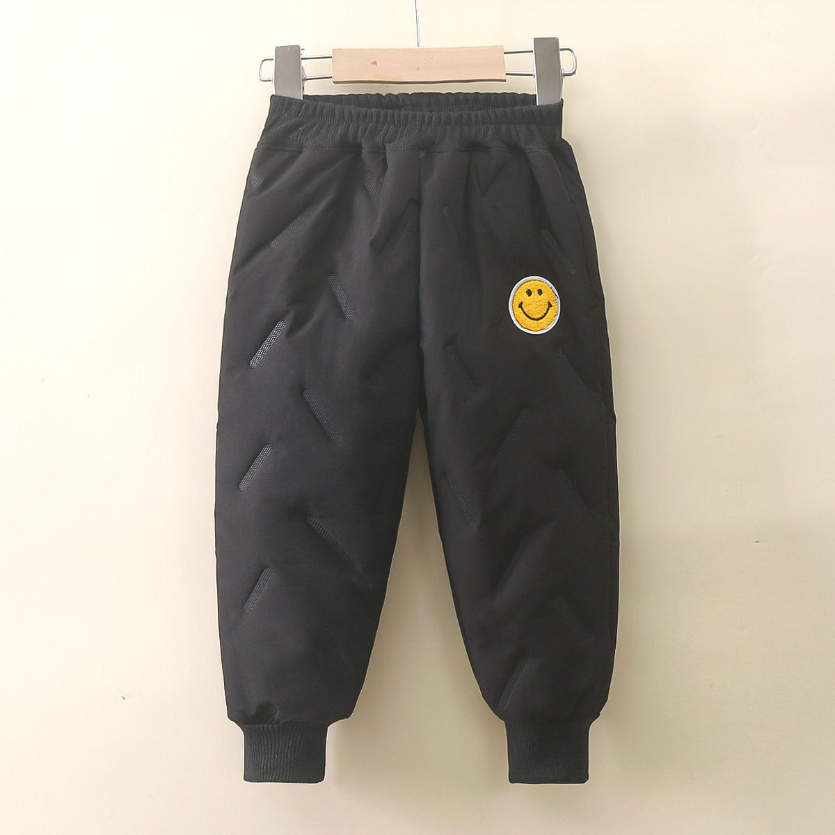 

Детские хлопковые штаны, три слоя утепленной подкладки и утепленные зимние штаны, ветрозащитные теплые штаны для маленьких детей 110