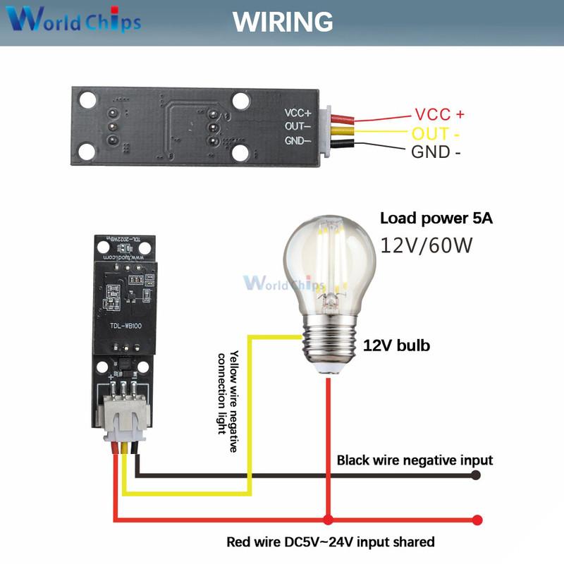 5V 12V 24V Microwave Radar Sensor TDL-2022WB 8-10M Induction Distance 360 Degree Sensing Angle Induction Switch Module