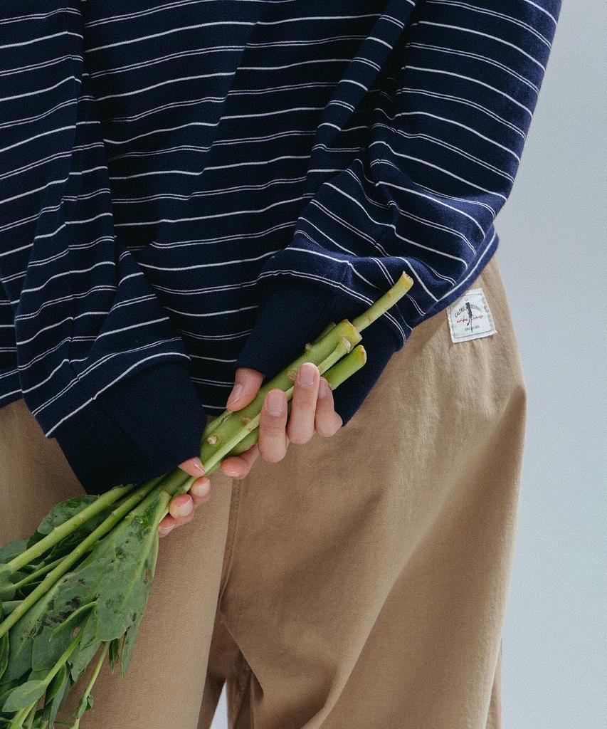 ANNEHEARTS Panel Detail Wide Pants_Beige