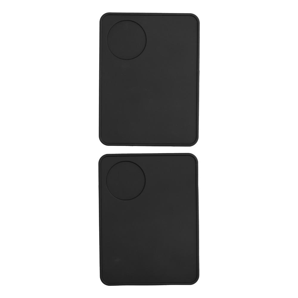 2 Pcs Set 22x15cm Coffee Tamper Mat Non-Slip Silicone Silicone Tamping Pad For Home Kitchen