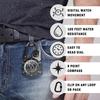 Dakota Pocket Watch with Carabiner, Digital, Waterproof, Alarm, Stopwatch, Timer, Compass, for Outdoor Activities, Camping, Hiking, and Travel