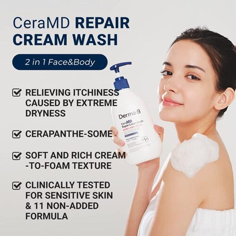[Derma B] CeraMD Repair Cream Wash 400ml