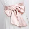 Ethnic Style Satin Ribbon  Belt Adjustable Wide Waistband Lace Up Waistband  Dress
