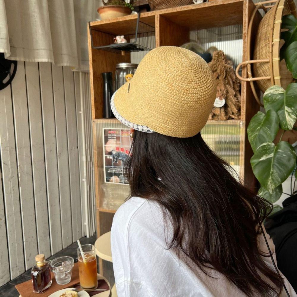Weave Lafite Hat Daisy Equestrian Hat Sweet Lace Straw Hat  Summer
