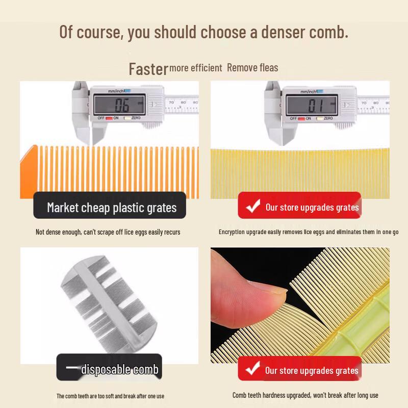 Ultra-Dense Fine-Tooth Comb for Lice & Dandruff