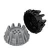 Compatible With Building Block 64712 Small Particle Technology Building Block Spare Parts 4538782 Black 62Mm Hard Plastic Wheels