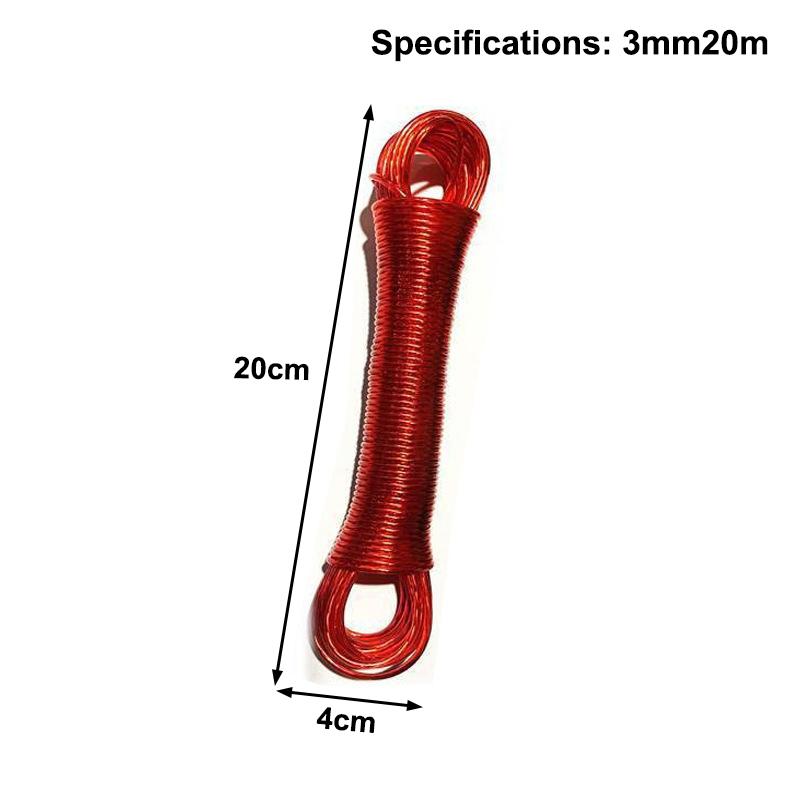 10/20/30/50M Pvc Coating Steel Clothesline Outdoor Portable Clothesline Garden Camping Travel Clothes Drying Rope