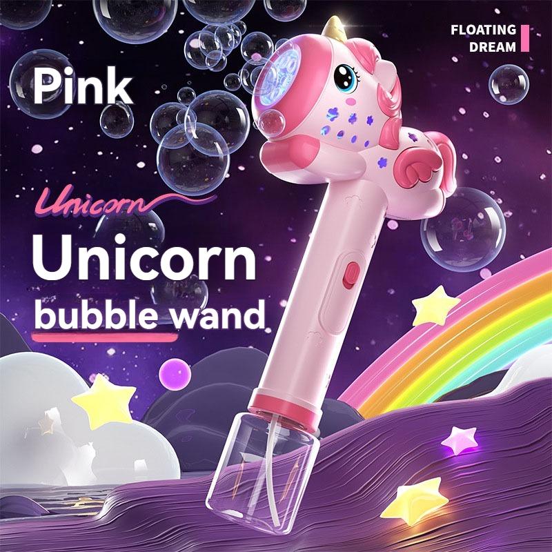 

Handheld Electric Unicorn Bubbles Machine Automatic Soap Blower Bubble Plaything Bubble Gun, Summer Outdoor Party Parent-Child Plaything