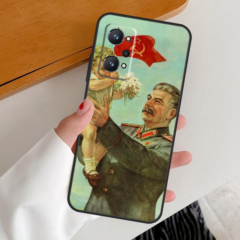 Soviet Union Leader Stalin For Realme GT7 GT6 15 Pro 10 11 12 13 14 Pro Plus C65 C63 C61 C55 C51 C53 C35 C75 C67 Case