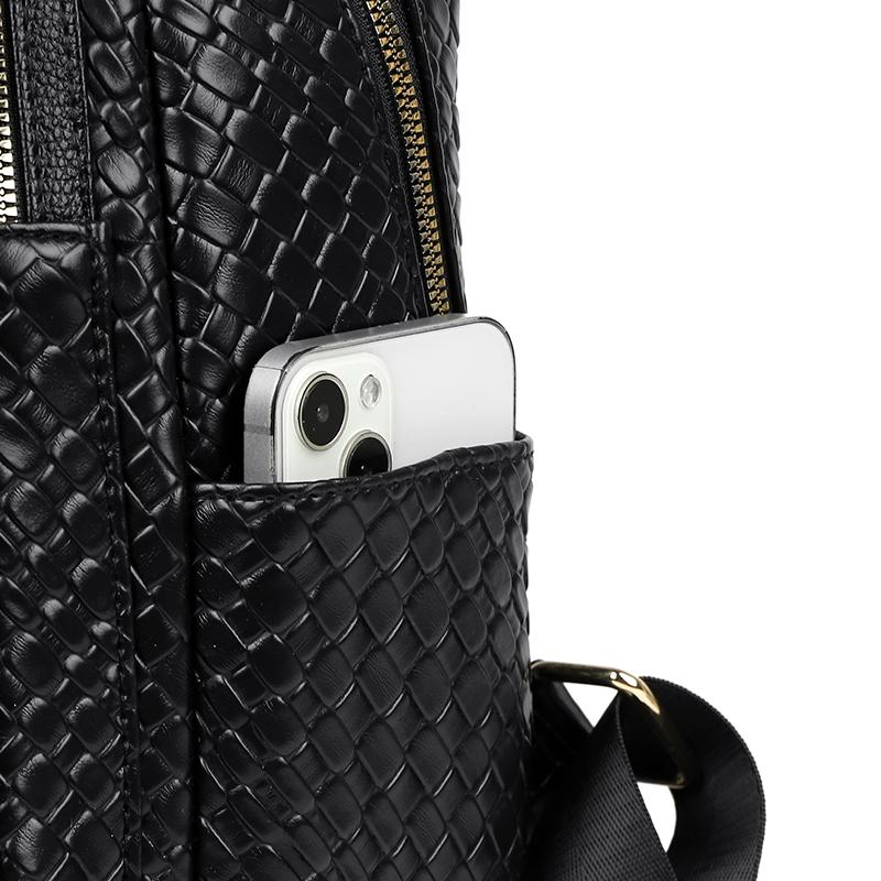 Backpack Women's Woven Lightweight Backpack Multi-functional Large Capacity Women's Travel Schoolbag