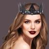 Gothic Queen Tiara Leather Spiked Crown Cosplay Costume Carnival Fancy Dress