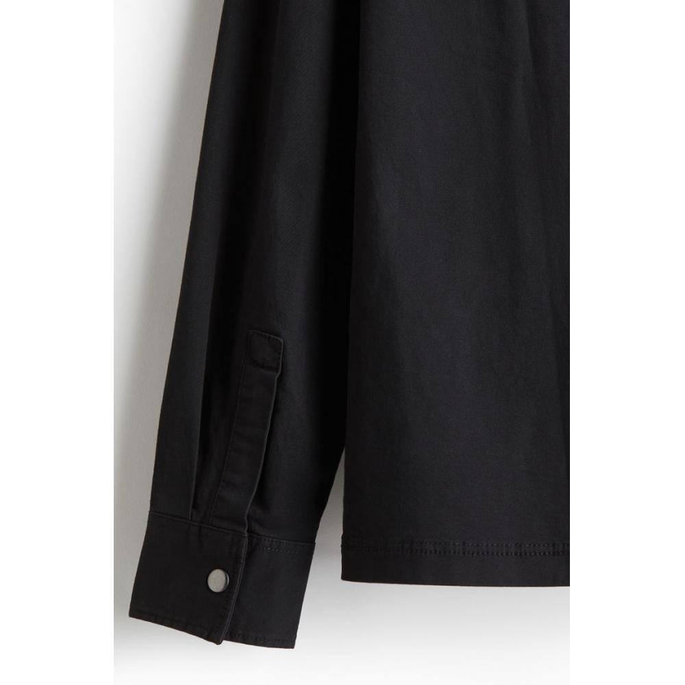 H M Twill oversHirt Regular Fit Black