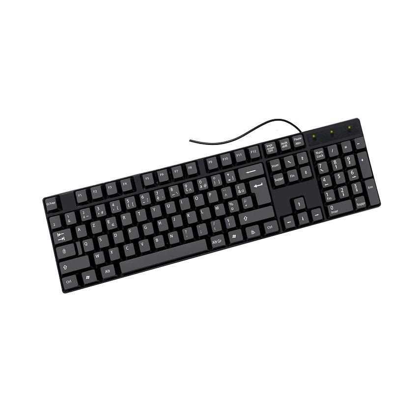 Multilingual USB Wired Keyboard with Russian, Arabic, Spanish, and French Layouts