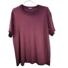 Maroon Hand Dyed Distressed Cotton Streetwear T-Shirt Cotton Citizen Size XL S