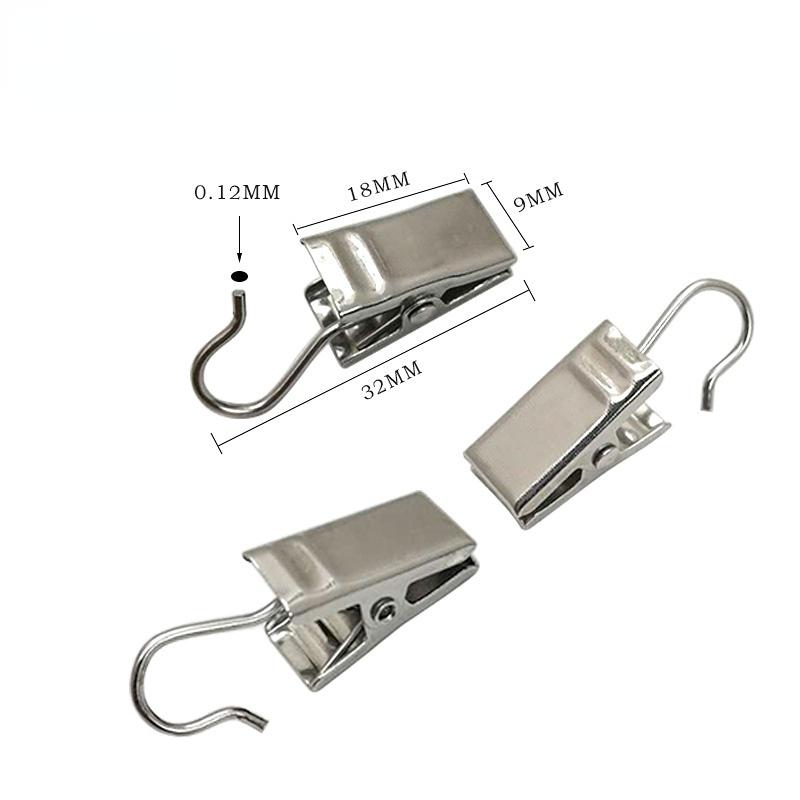 

Twenty Pieces/Set Sturdy as well as Durable Window Curtain Hook Clips Home Window Accessories Solid Iron Drapery Hook серебряный