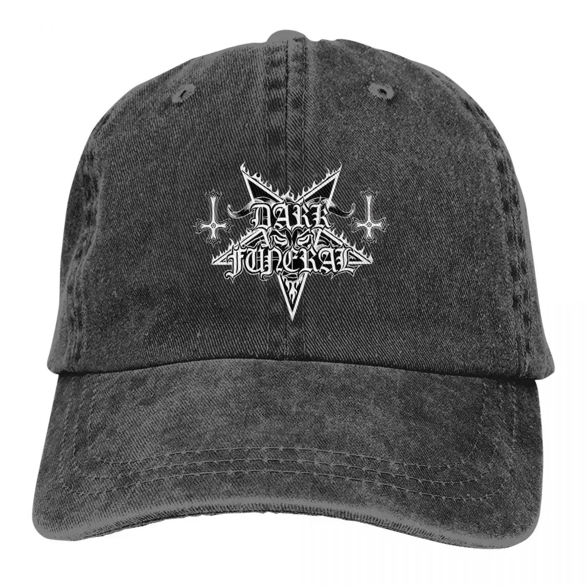 

DARK FUNERAL стираная бейсболка с логотипом Baphomet, модная кепка для дальнобойщика, летняя мужская кепка для взрослых, для охоты и кемпинга Adjustable белый