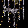 10 Pcs Crystal Snowflake Icicle Ornaments Clear Acrylic Christmas Ornaments for Christmas