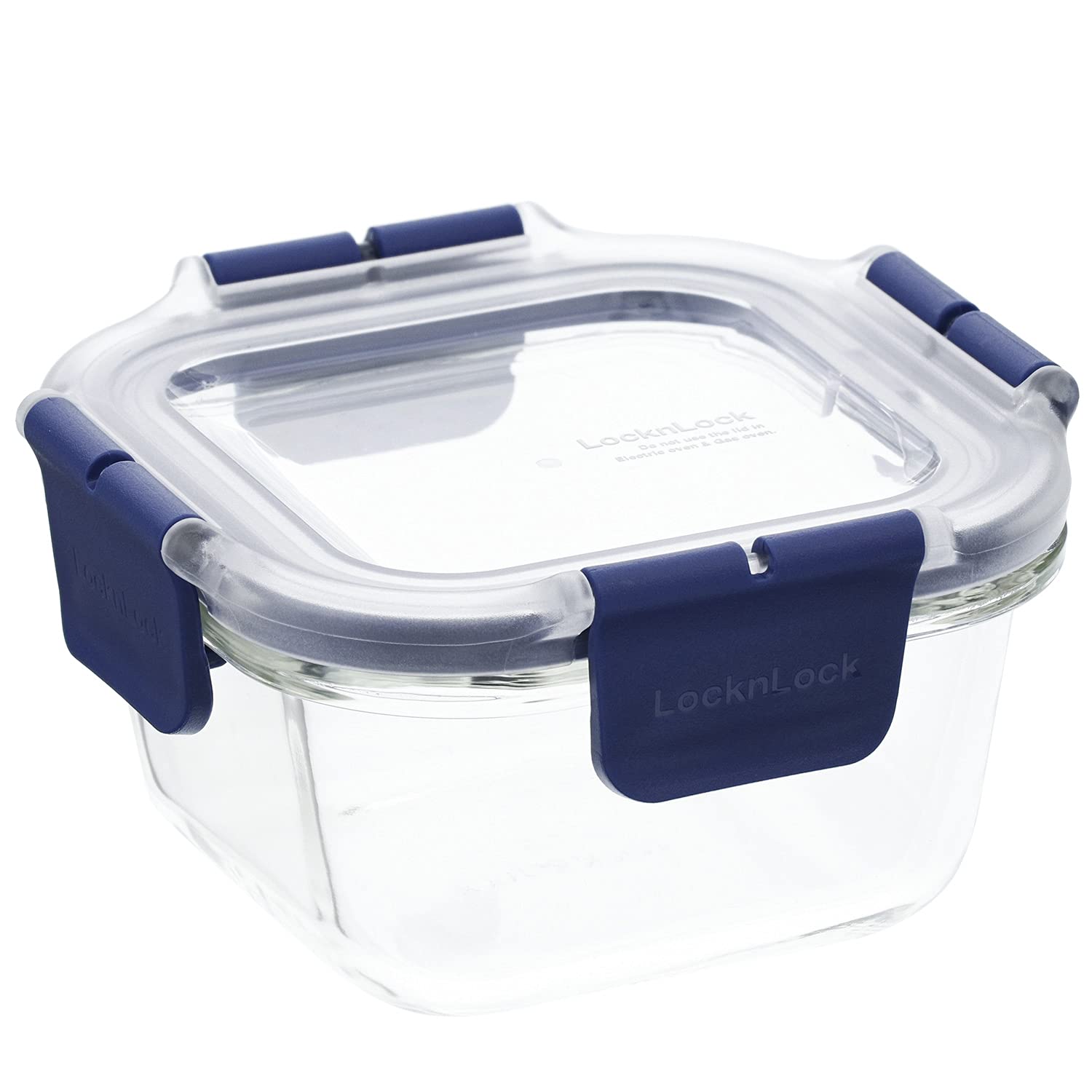 

Bestco Heat Resistant Glass Storage Container with Lid Square 300ml Lock Lock Top Class LBG205 &
