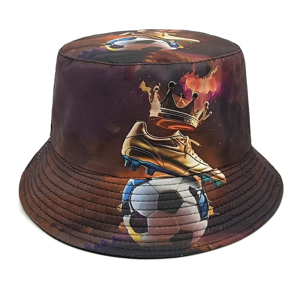 Football Printed Bucket Hat Men Women Summer Sunscreen Panama Unisex Football Game Fashion Decorate Fisherman Cap Sun Protection