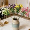4 PCS Artificial Morning Glory Flowers 36cm UV Resistant Plastic Outdoor Decoration Set White Purple Yellow Pink