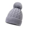 Thicken Winter Beanie Hat With Fur Pom Pom Winter Caps Fashionable Fleece Beanies  Outdoor Wear