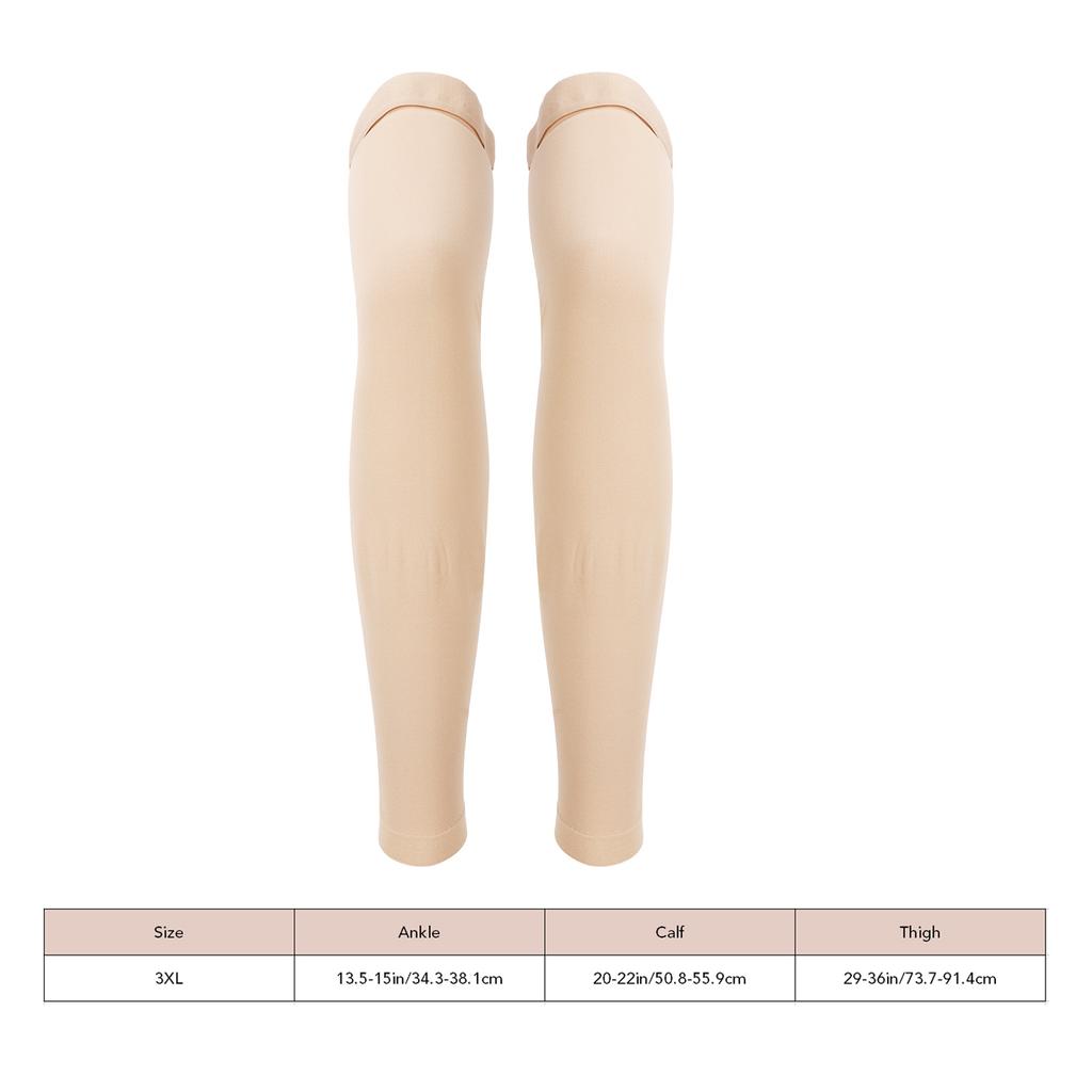 Ganze Bein Kompressionsärmel 23 bis 32 mmHg Schützen Bein Lang Knieschoner für Oberschenkel Knie Wade