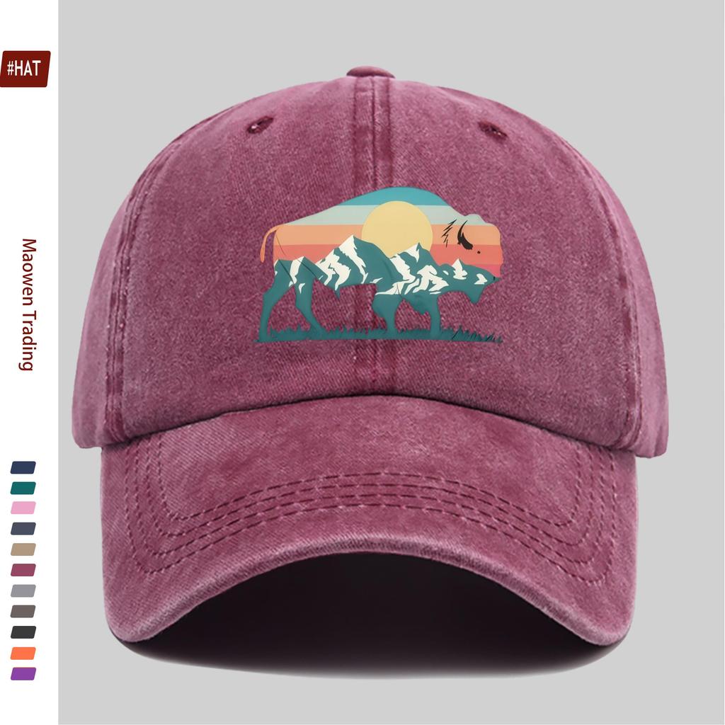 pc Fashionable Street Casual Sports Printed Baseball Cap Travel Leisure Design Sun Hat Comfortable Lightweight Trucker Decor