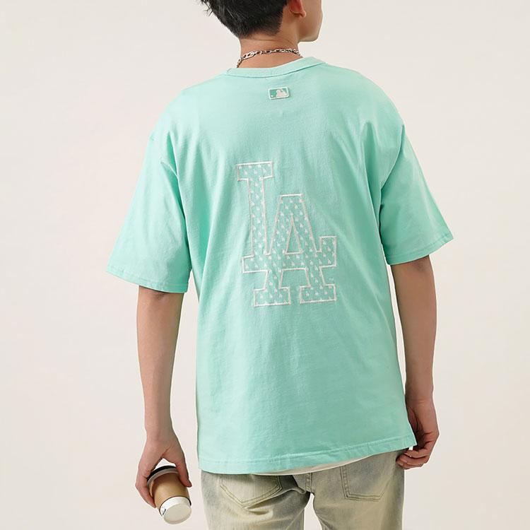 New MLB Old Flower T Shirts Unisex Mint Green 3ATSM2023-07MTL