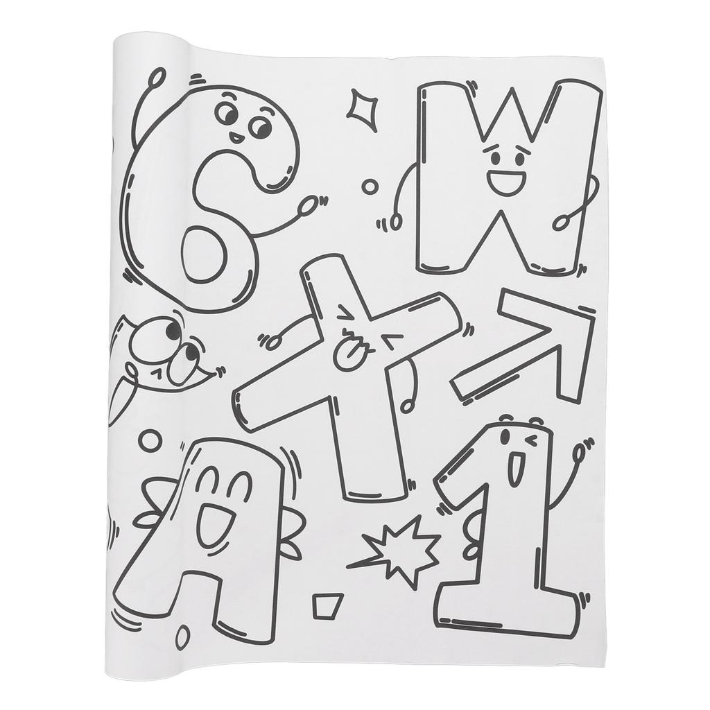 Coloring Paper Roll 3.3yd Long 11.8in Wide Safe Smoothing Multi Purpose Children"s Drawing Roll for