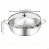 Divided Pot with Ladles Stainless Steel TwoFlavor Cookware for Families,
