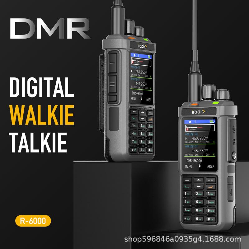iRadio R-6000 Full Band FM Handheld Walkie Talkie with APRS Positioning, AM Shortwave, and 10W Power.