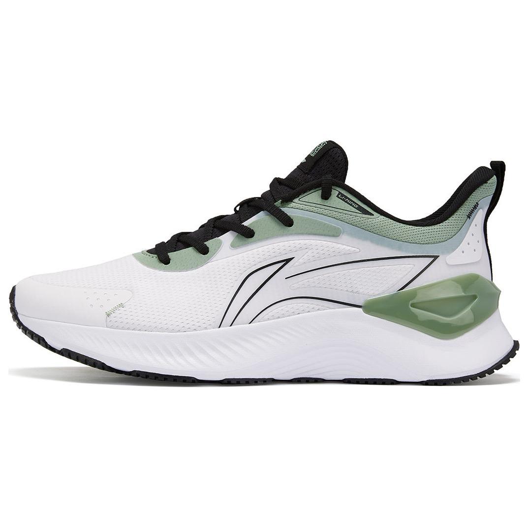 

LiNing YueYing 3.0 Cushioned Wear Resistant Breathable Low Top Running Shoes Men s White Green 39.5