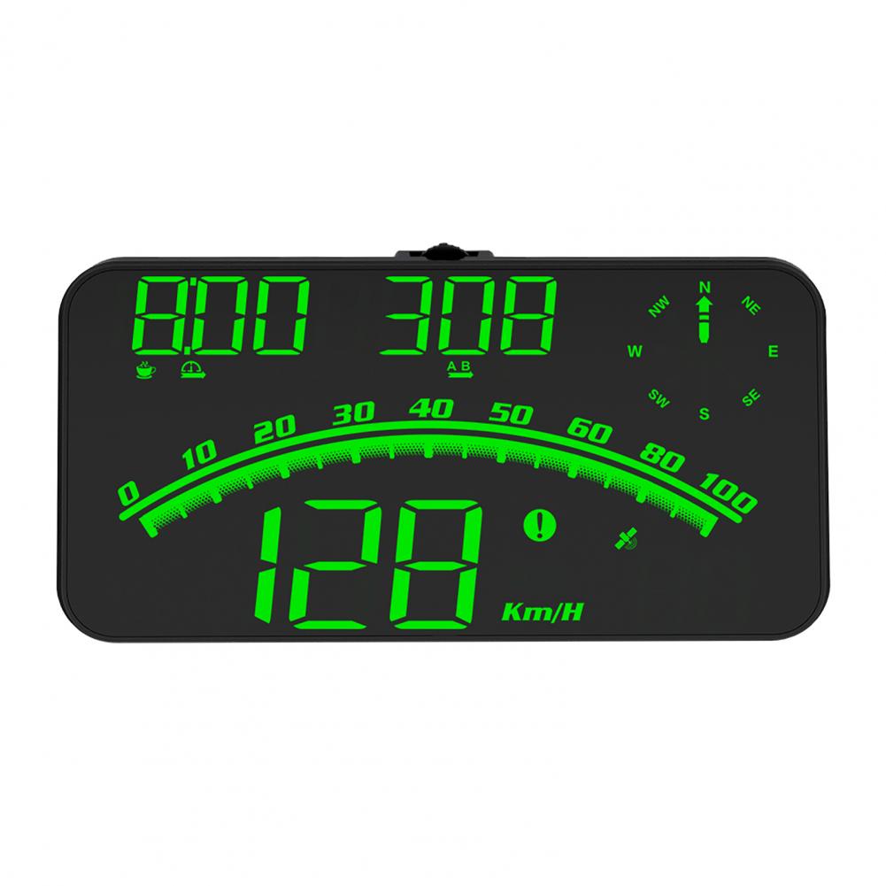 Multi-modes  Practical Car HUD GPS Gauge Portable Speedometer Odometer Sturdy   for ATV зелёный