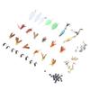 Fly Fishing Kit 88 Pcs Exquisite Lifelike Fishing Lures Hook Sequin Accessories Set