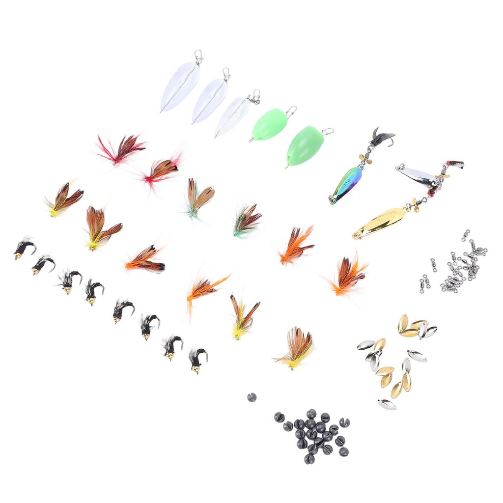Fly Fishing Kit 88 Pcs Exquisite Lifelike Fishing Lures Hook Sequin Accessories Set