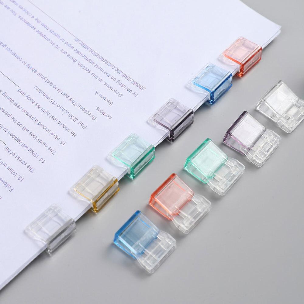 10-200PCS Creative Push Clip File Organizer Test Paper Storage Classification Folder Binder Clip for Documents Books Office