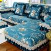 Luxury Chenille Sofa Mat European Style Large Flower Fabric Anti Slip Seat Cushion Winter Solid Wood Full Coverage Sofa Cover