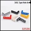 Compatible L-Shaped Hole Arm Beam 3x5 for LEGO 32526 Technic Building Blocks