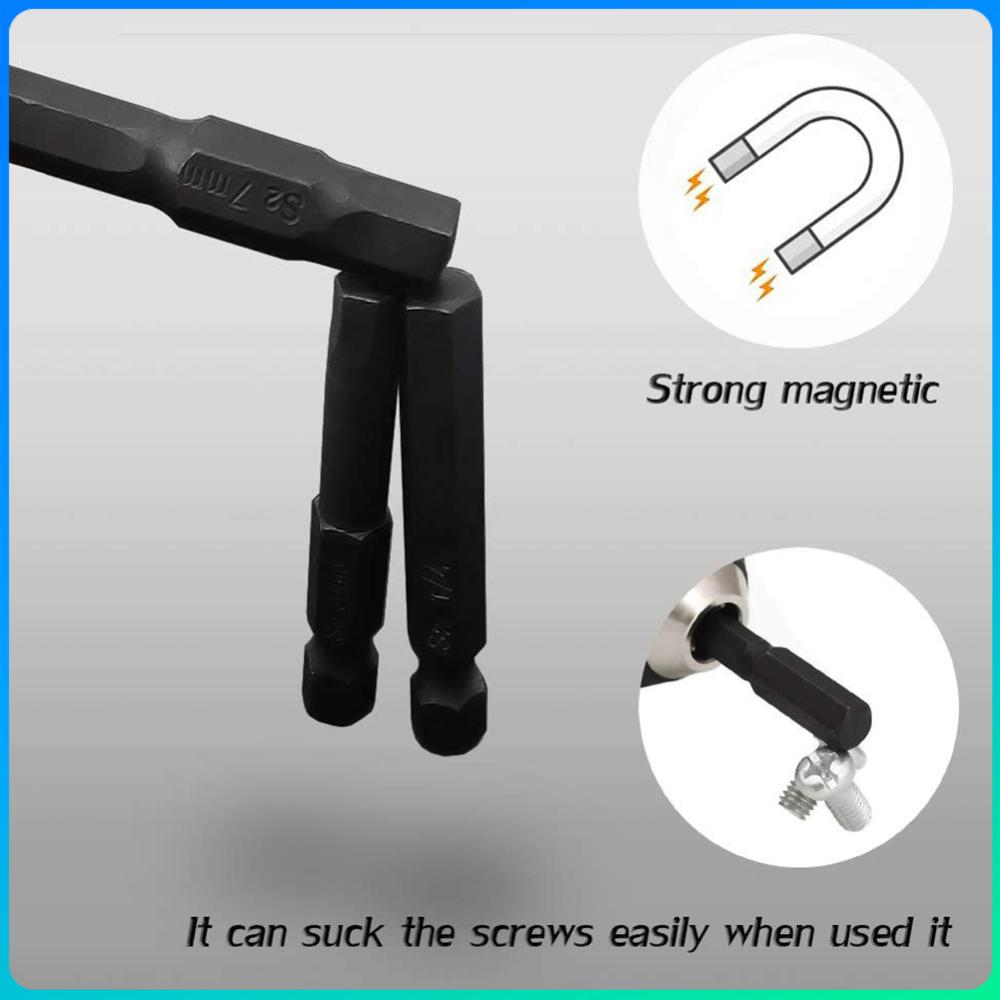 

10pcs 50mm Hexagonal Allen Wrench Drill Bits Set S2 Alloy Steel Magnetic Tip Hex Key Electric Screwdriver Bits China Mainland
