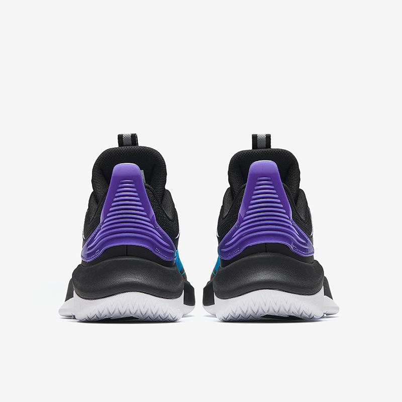 Anta Kids Fabric Fashion Comfortable Non-Slip Wear-Resistant Breathable Low-Top Basketball Shoes Men sneaker Black Purple 312511111-4