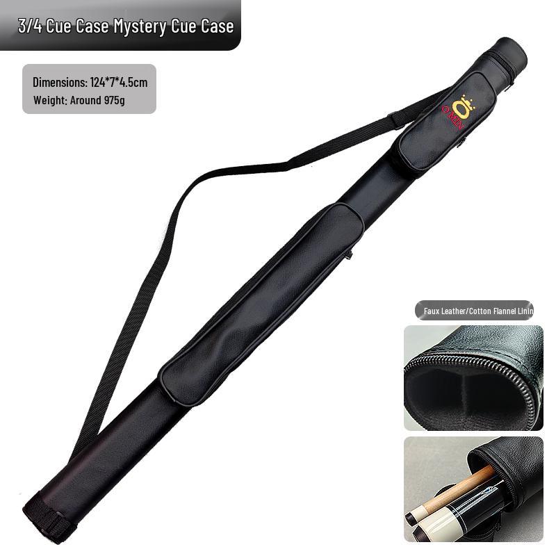 Three-Quarter Portable Billiard Cue Sleeve & Bag for Nine-ball & Big-head Cues