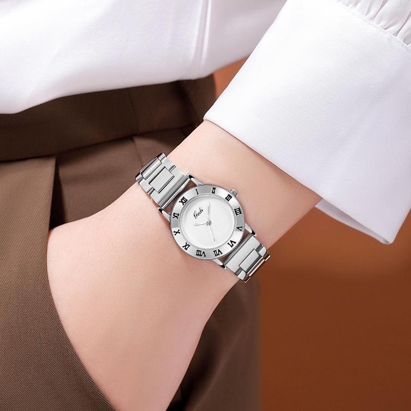 Medieval Simple Steel Belt Watch Women'S High-Value Waterproof Women'S Watch Stainless Steel Waterproof Quartz Watch