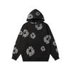 European and American 100%Cotton Foam Printed Hoodie Men's and Women's Hoodies