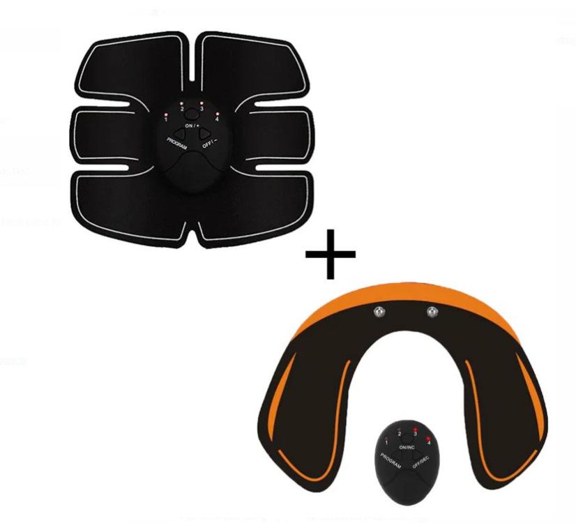 Smart EMS Abdominal & Buttocks Stimulator Set: Ab Trainer & Lifter Patch